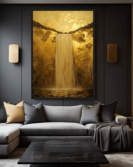 Majestic Waterfall Framed Canvas - PaintFu