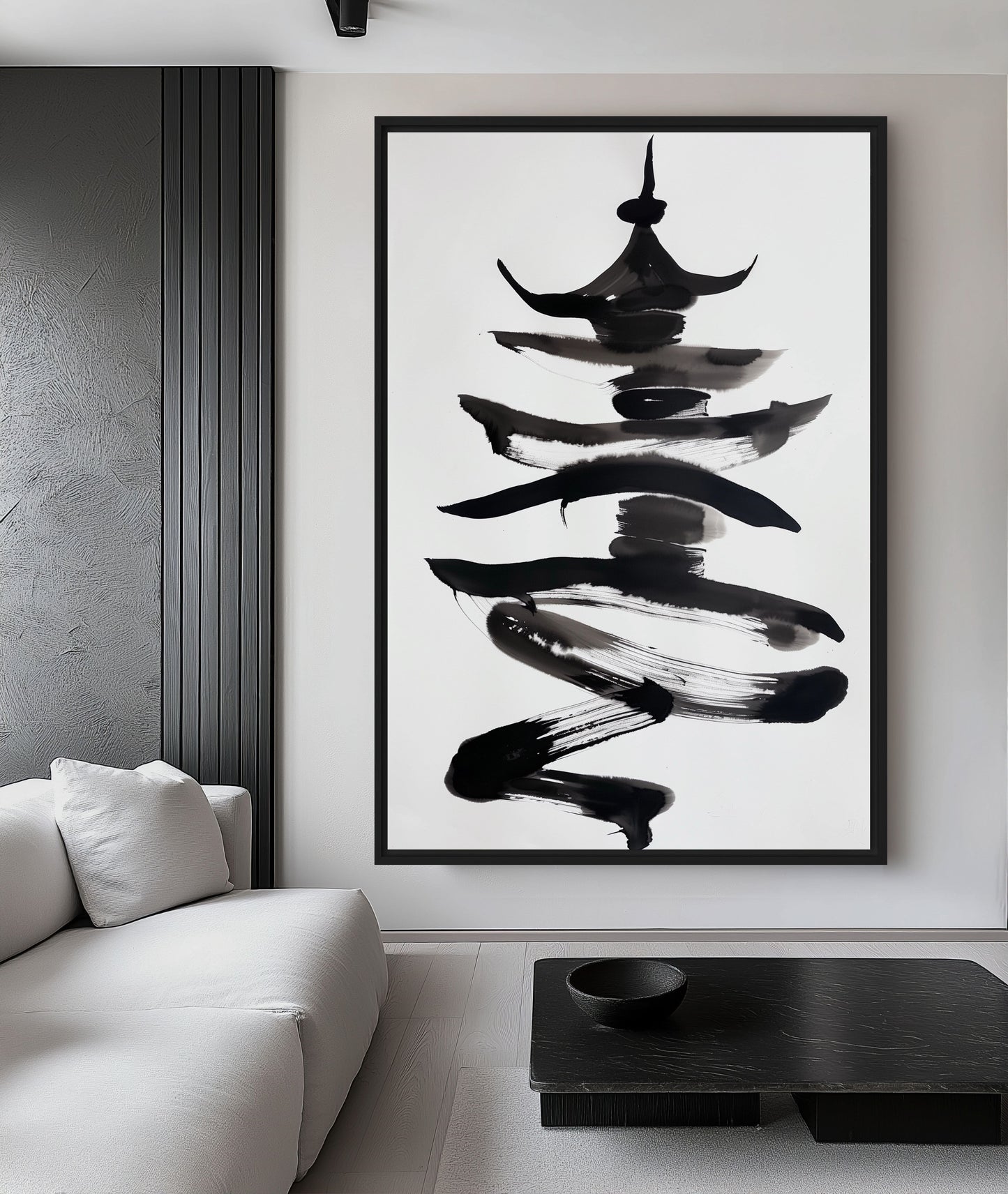 Chinese Pagoda Minimalist Art Digital Print
