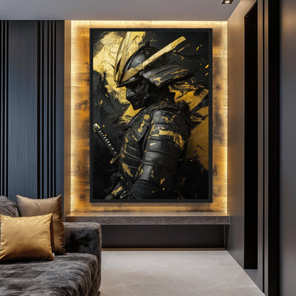 Samurai Warrior Japanese Art Framed Canvas