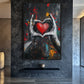 Heart Graffiti Art Framed Canvas