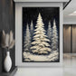 Winter Christmas Tree Framed Canvas