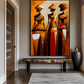 African Women Abstract Art Framed Canvas