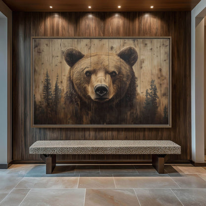 Grizzly Bear Canvas Print Detail | PaintFu