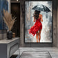 Woman With Umbrella Modern Art Digital Print