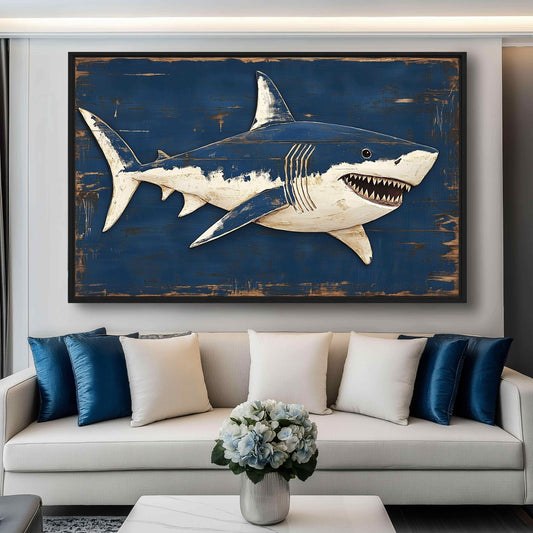 Shark Nautical Wall Art Digital Print