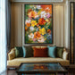 Colorful Floral Art Framed Canvas