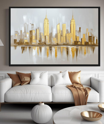 NYC Cityscape Art Framed Canvas - PaintFu