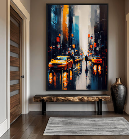 New York Modern Art Framed Canvas