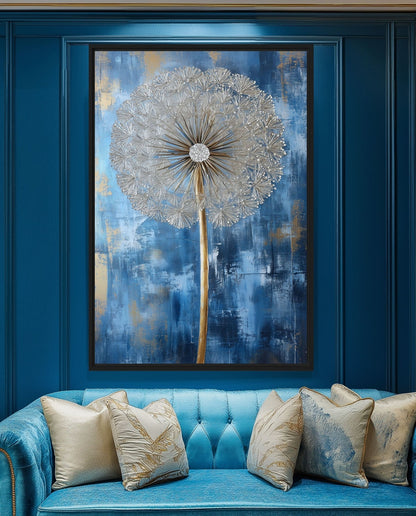 Dandelion Nature Inspired Art Canvas Print Detail | PaintFu