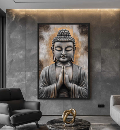 Buddha Zen Wall Art Framed Canvas - PaintFu