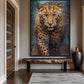 Leopard Wildlife Art Framed Canvas