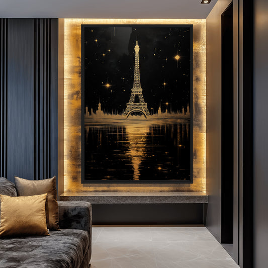 Eiffel Tower Luxury Art Framed Canvas - PaintFu