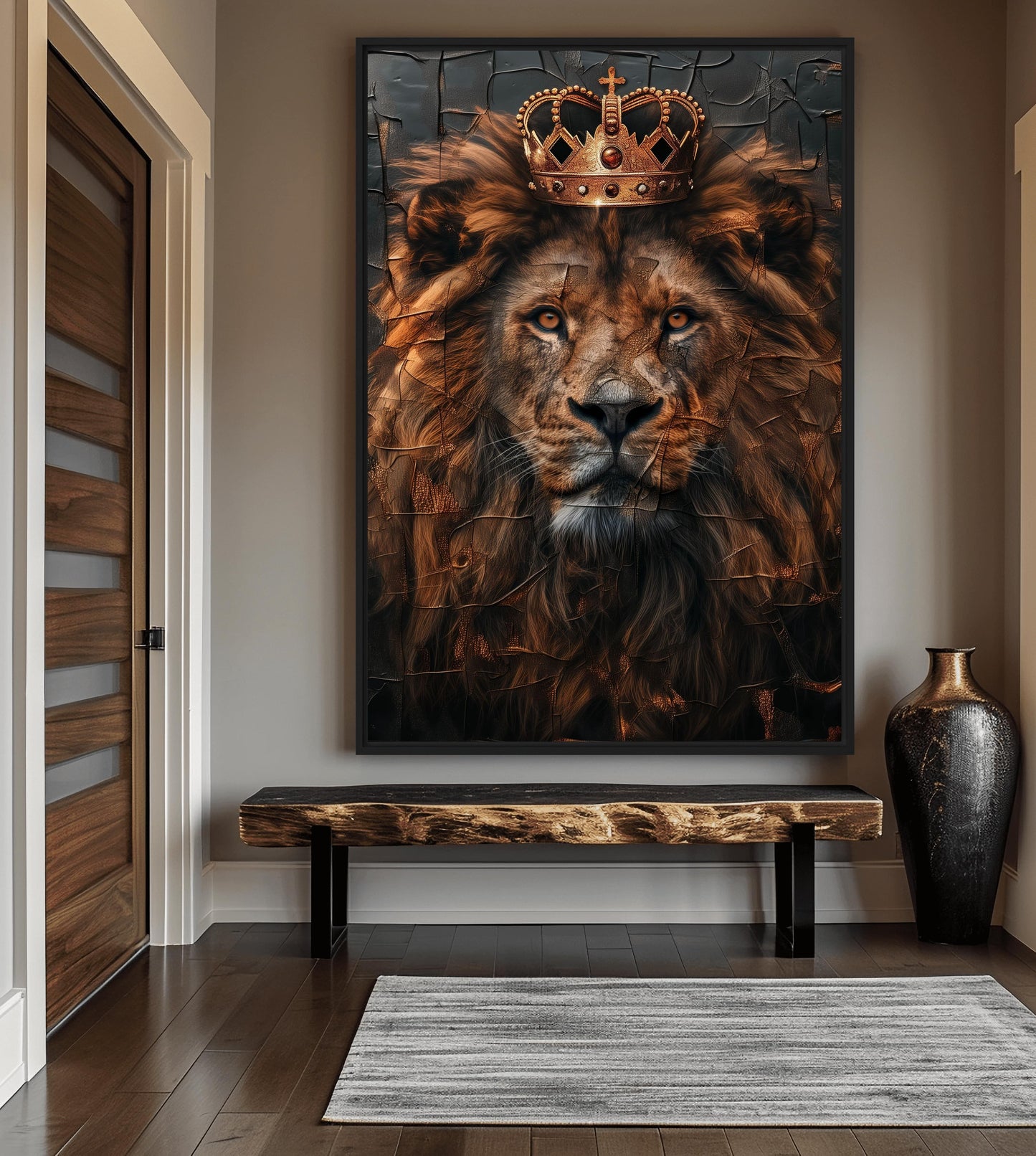 King Of the Jungle Framed Canvas - PaintFu