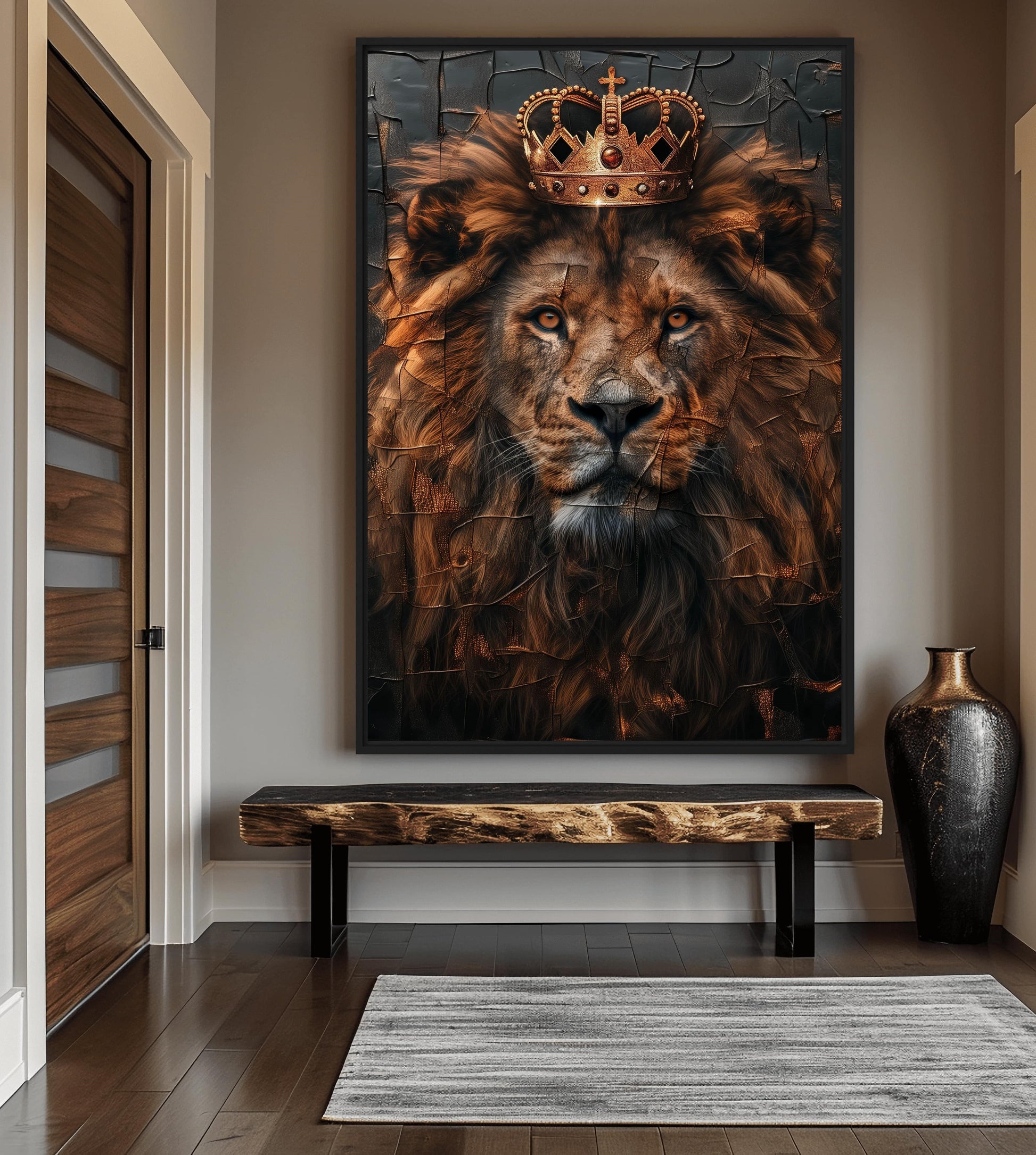 King Of the Jungle Framed Canvas - PaintFu