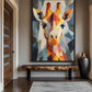 Giraffe Geometric Art Framed Canvas
