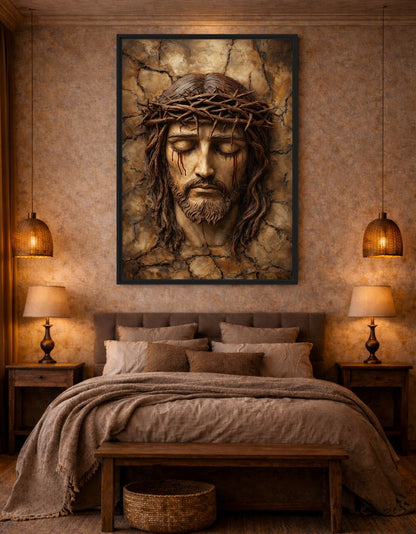 Jesus Christ Christian Art Framed Canvas - PaintFu