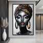Black Woman Portrait Framed Canvas