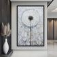 Dandelion Floral Art Framed Canvas