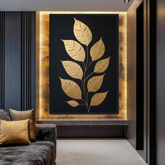 Gold Leaf Luxury Art Digital Print