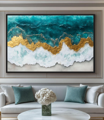 Ocean Arial View Modern Art Digital Print