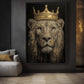 Crowned Lion Trendy Art Framed Canvas