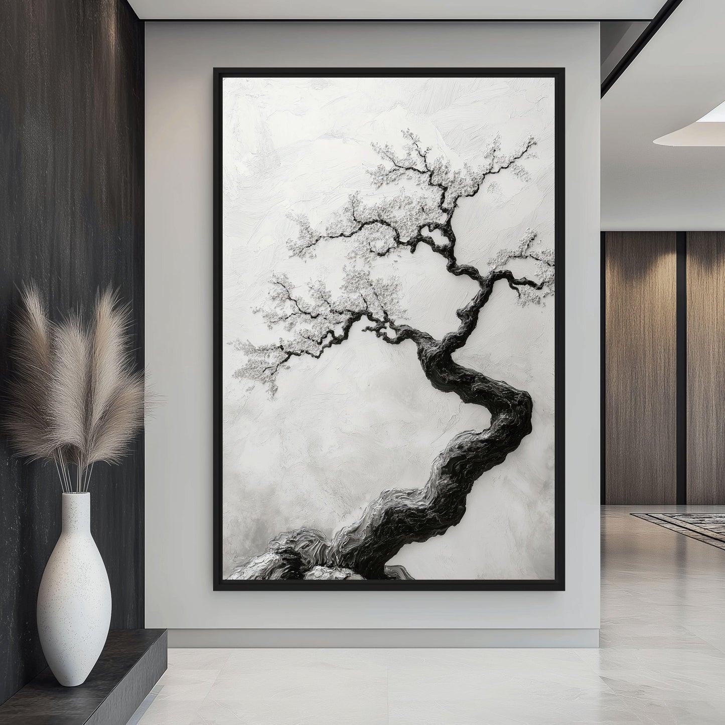 Sakura Wabi Sabi Art Framed Canvas