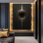 Eclipse Black Gold 3D Art Famed Canvas