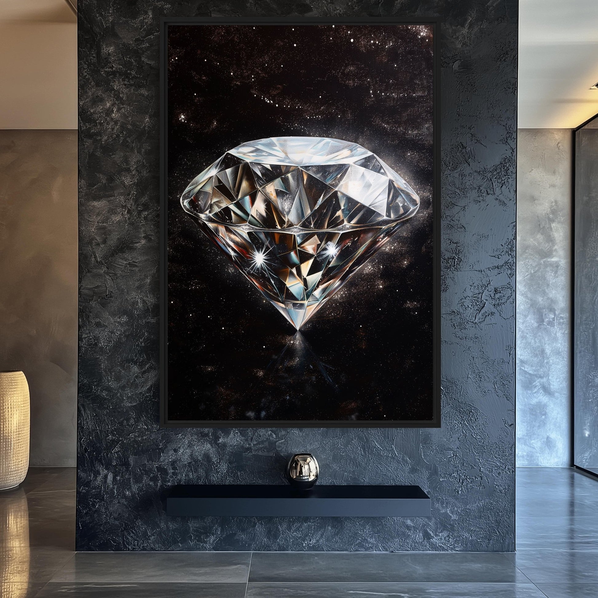 Shining Diamond Framed Canvas