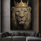 Crowned Lion Trendy Art Framed Canvas