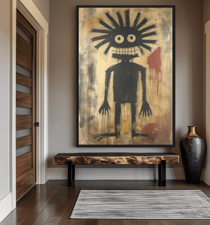 Basquiat Style Art Framed Canvas