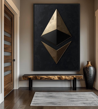 Ethereum Luxury Art Framed Canvas - PaintFu