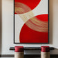 Red and Gold Luxury Art Framed canvas - PaintFu