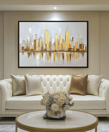 NYC Cityscape Art Framed Canvas - PaintFu