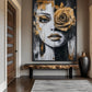 Woman Yellow Rose Flowerhead Art Digital Print