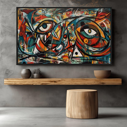 Picasso Style Art Framed Canvas