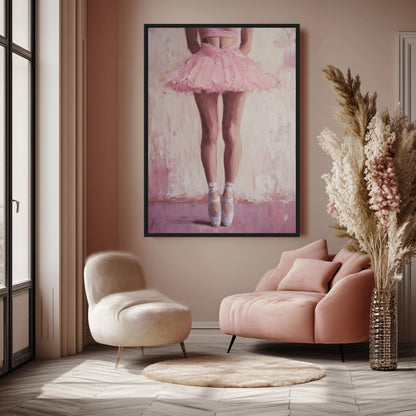 Ballerina Legs Dance Art Framed Canvas