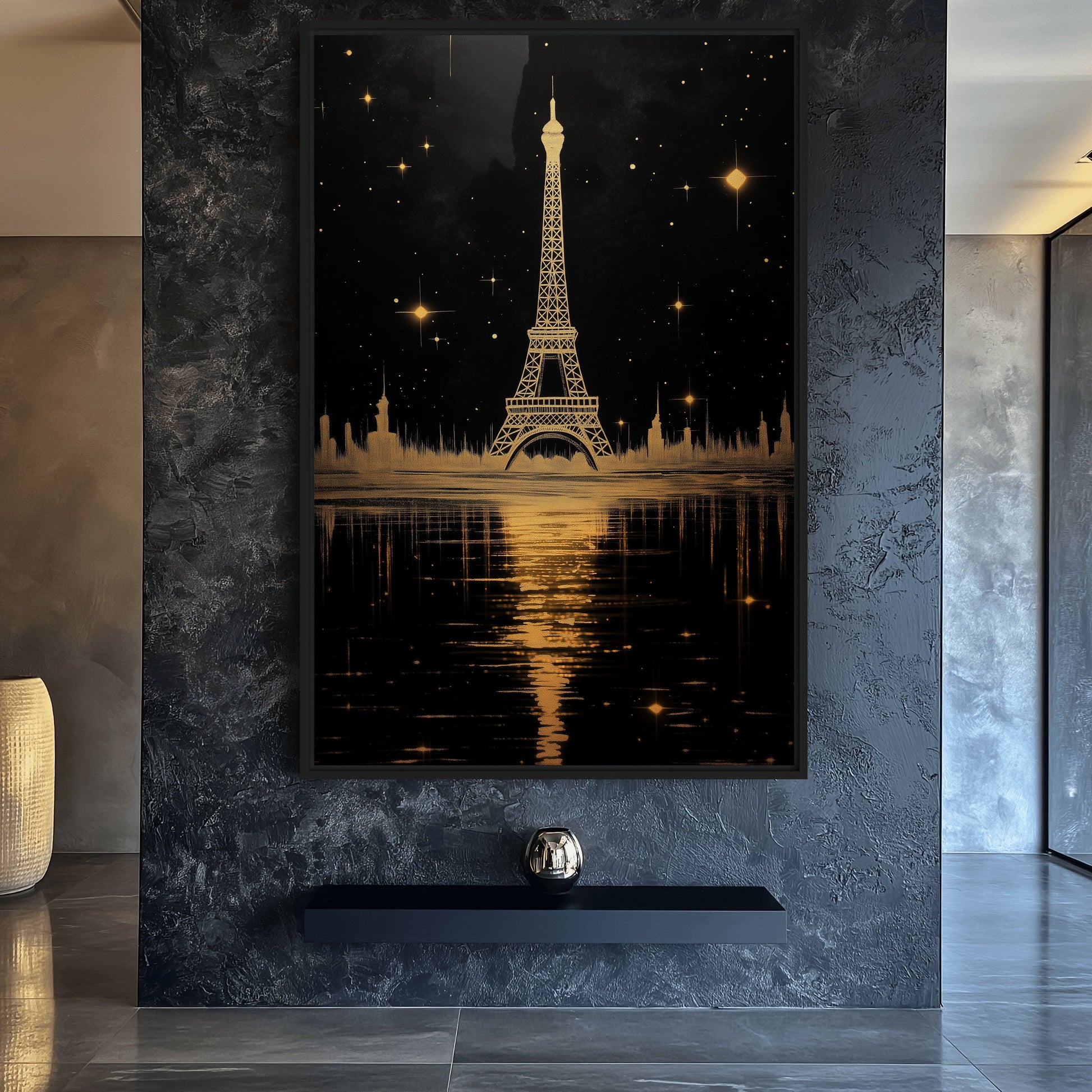 Eiffel Tower Luxury Art Framed Canvas - PaintFu