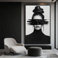Woman Portrait Minimalist Art Framed Canvas
