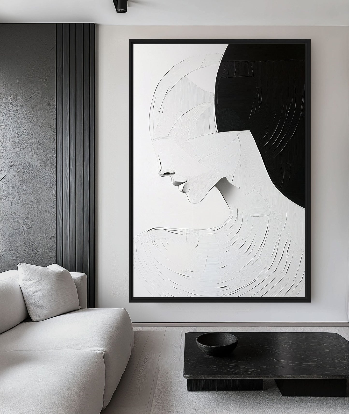 Portrait Minimalist Art Framed Canvas