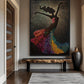 Dancing Woman In A Diamond Dress Art Digital Print
