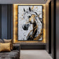 White Horse Abstract Art Digital Print