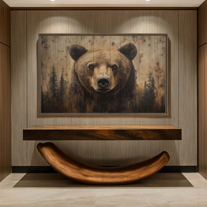 Grizzly Bear Canvas Print Detail | PaintFu