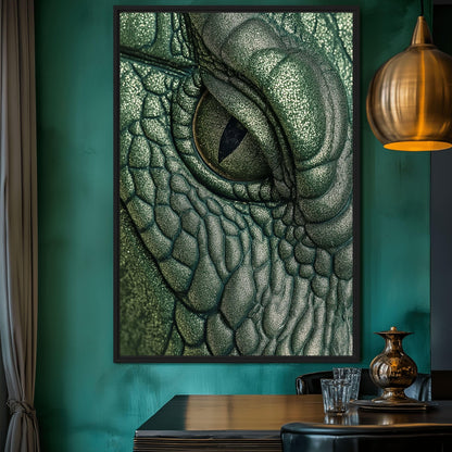 Crocodile Eye Framed Canvas