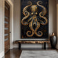 Majestic Golden Octopus Art Digital Print