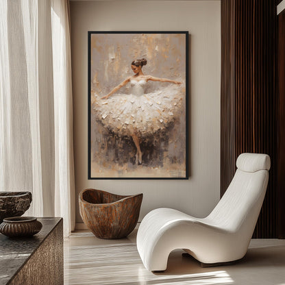 Ballerina Modern Art Framed Canvas