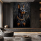 Doberman With Golden Chain Art Digital Print