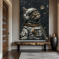 Astro Cat Space Art Framed Canvas - PaintFu