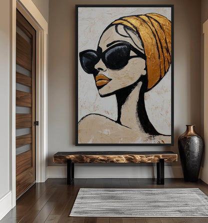 Woman in Sunglasses Fashion Art Digital Print