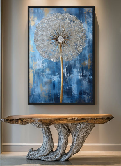Dandelion Nature Inspired Art Canvas Print Detail | PaintFu
