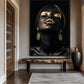 African Beauty in Gold Art Digital Print